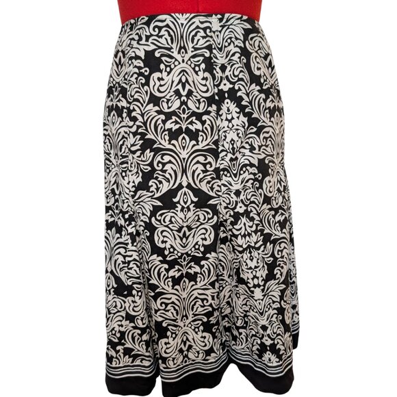 🍂Sept. Sale🍂Robbie Bee Black & White Design Skirt - Picture 1 of 6